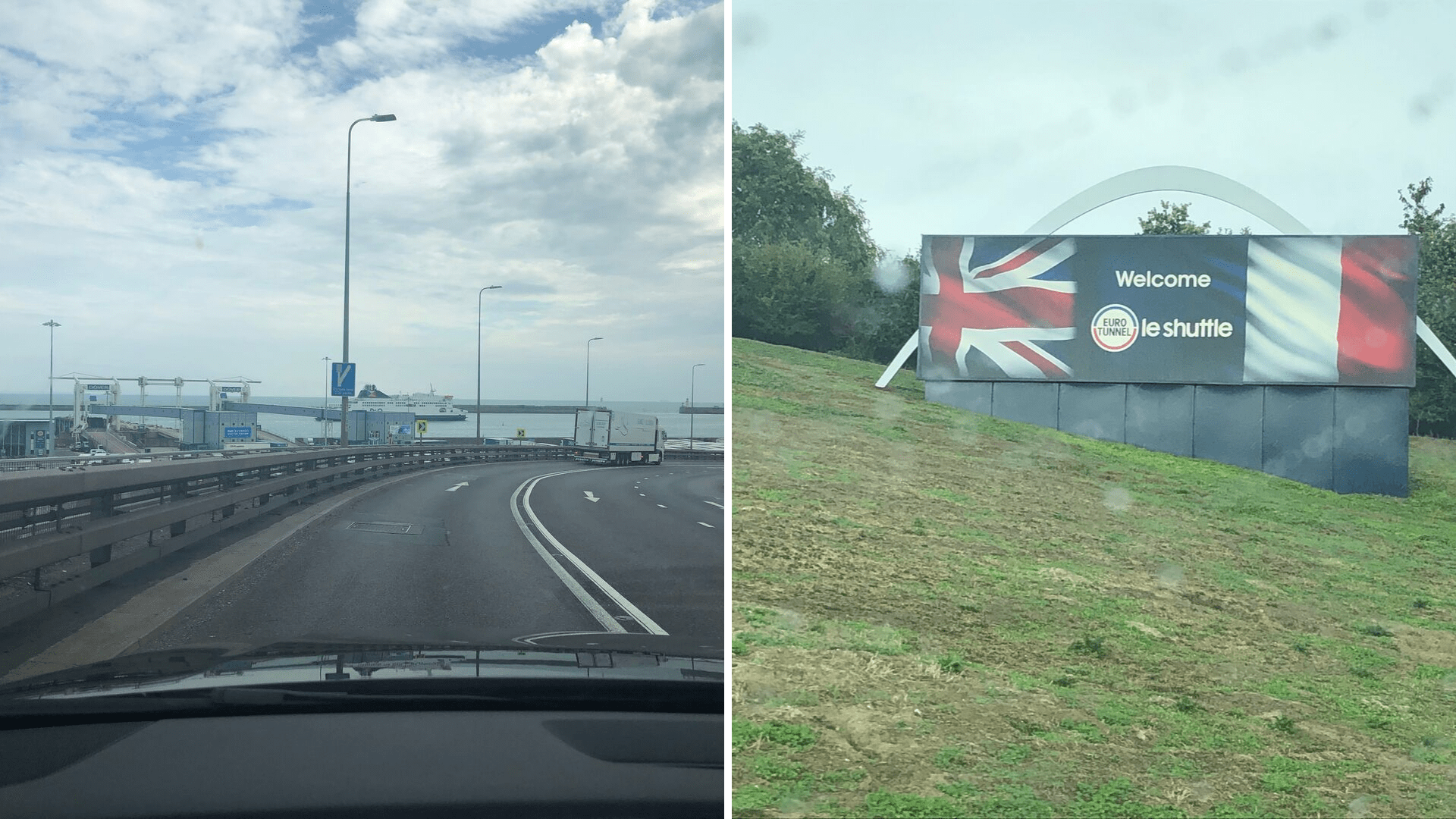 EuroTunnel entrance driving UK